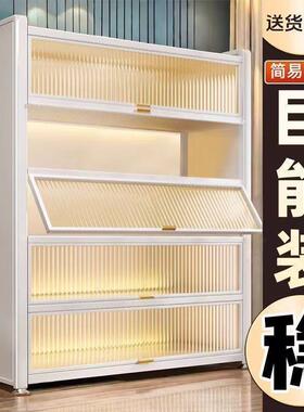 加厚厨房置橱物炉架落GQE地多层收纳柜微波子家用带门多功能柜储