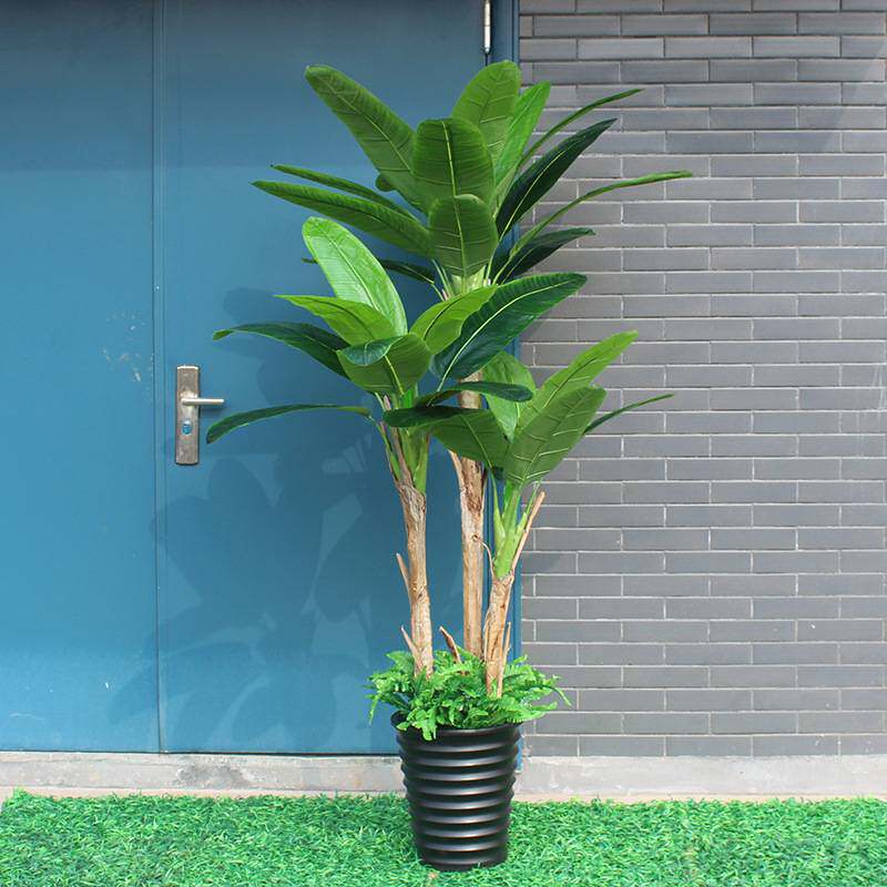厂家直供仿真芭蕉树假香蕉大型仿真植物盆栽场景大厅酒店装饰摆件