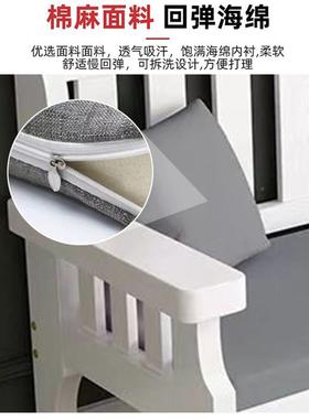 简^实木沙J发客家用厅小户型约休闲靠背长椅卧室240312阳台新中式