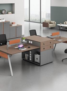 员办公桌工位简约电职脑员办公桌椅组HS-DQ-合财务隔断式公挡板屏