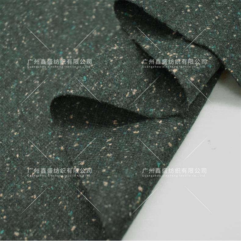 蚕丝点50羊毛色织纹混色40克毛呢面料1彩0点平法兰绒RERW9140