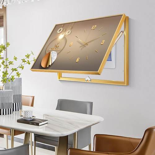 现简轻奢表箱装al202209饰画电闸箱电弱电箱遮挡画约创意代带钟表