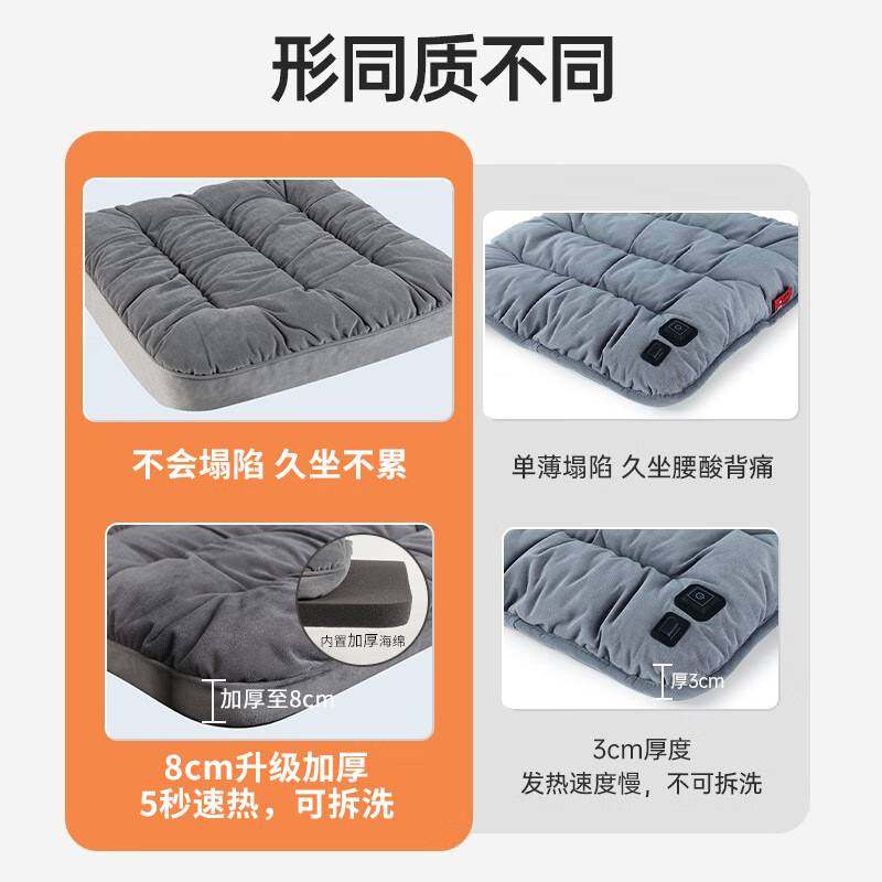 加热坐垫加厚usb发热垫办公室椅垫汽车座垫家用冬季插电座椅垫子