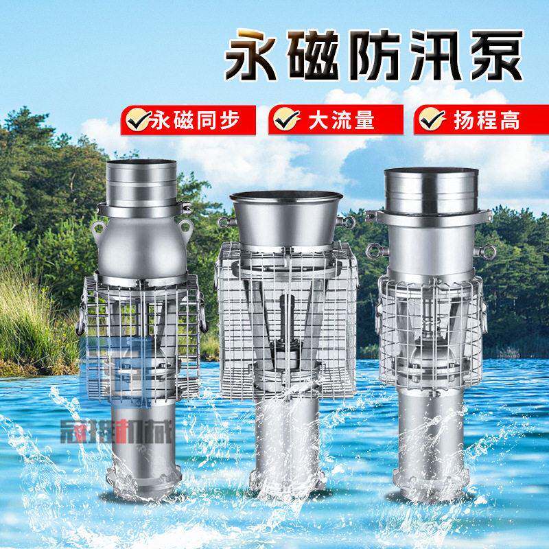 小型永磁防汛泵变频轻便型潜水泵应急轴流水泵大流量不锈钢防洪泵