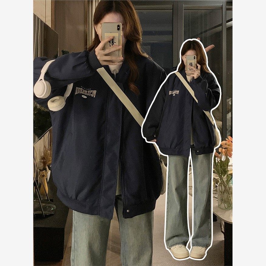 开春加厚羊羔毛绒棒球服外套女2025秋冬季新款情侣装百搭夹克棉衣