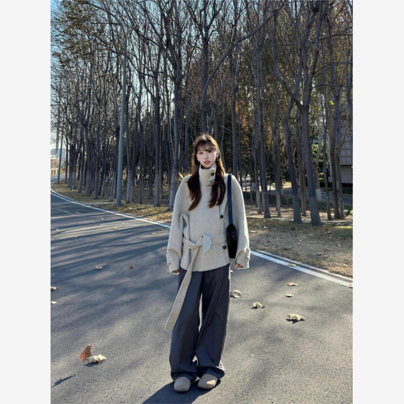 短款韩系呢子大衣女2025