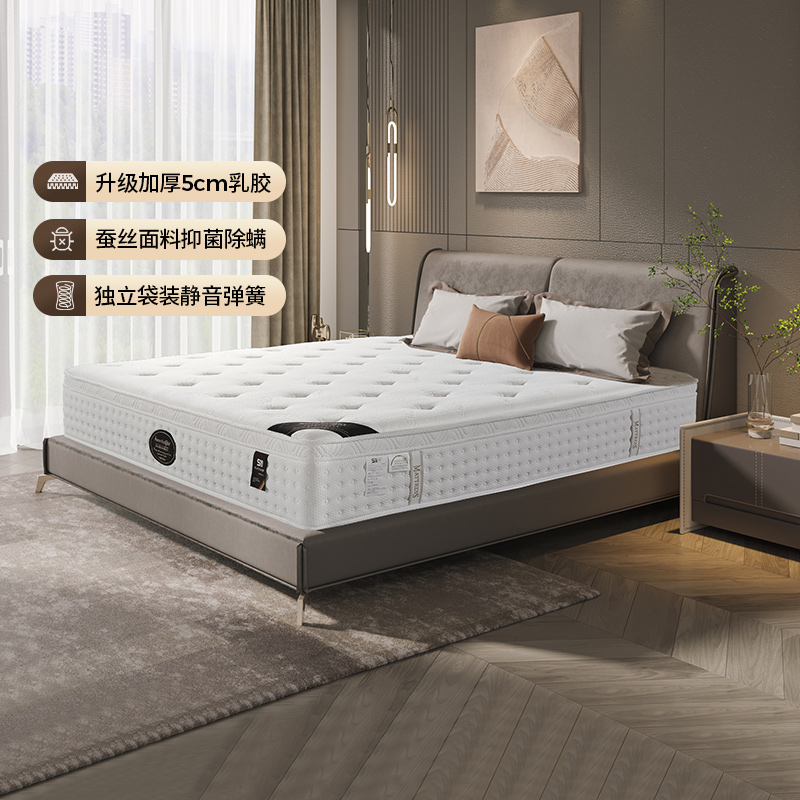 SW乳胶床垫5cm席梦思家用1.5米1.F8m双人五星酒店款专用定制软垫