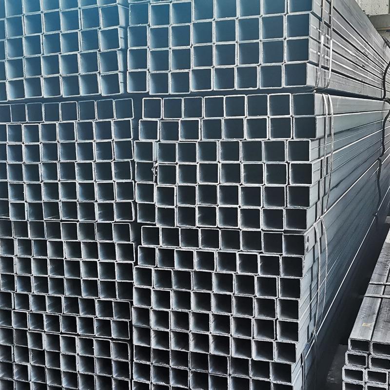 现货热镀锌钢管6米方管钢材镀锌方通铁方管四方矩形方钢管