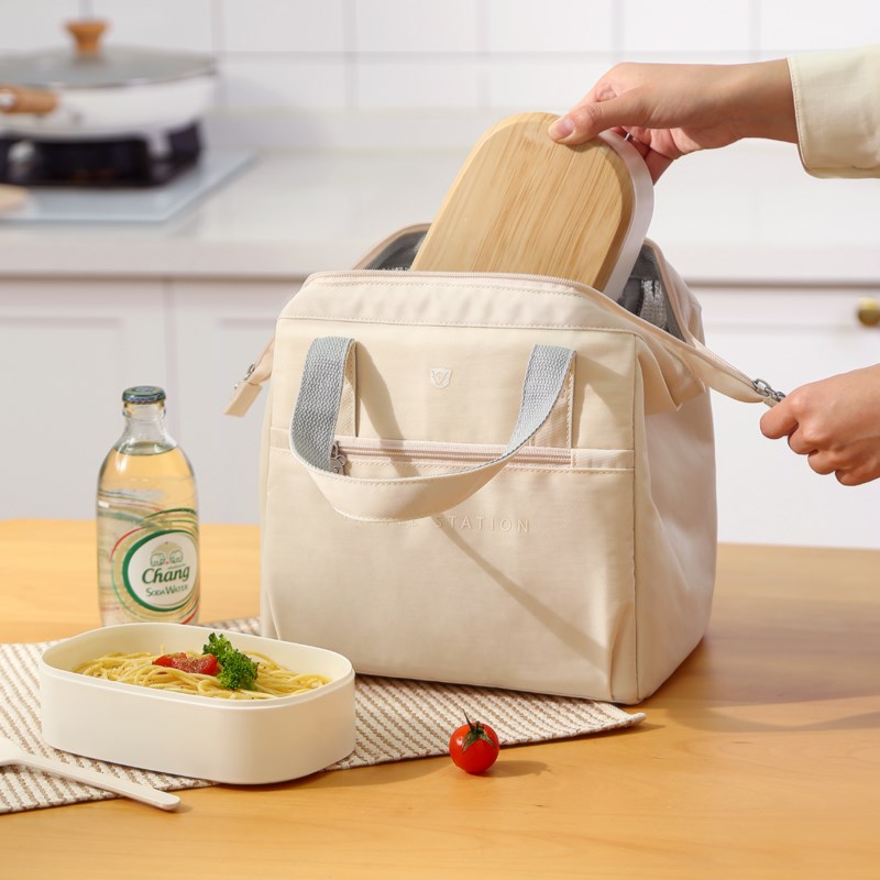 饭盒袋小学生饭盒包上班族带饭手提袋保温袋便当包加厚铝箔保温包