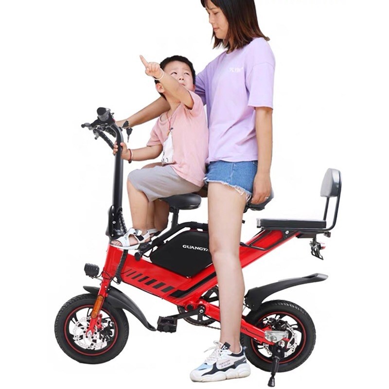 直发亲子电动自行车折叠智能助力单车迷你男女士母子代步车
