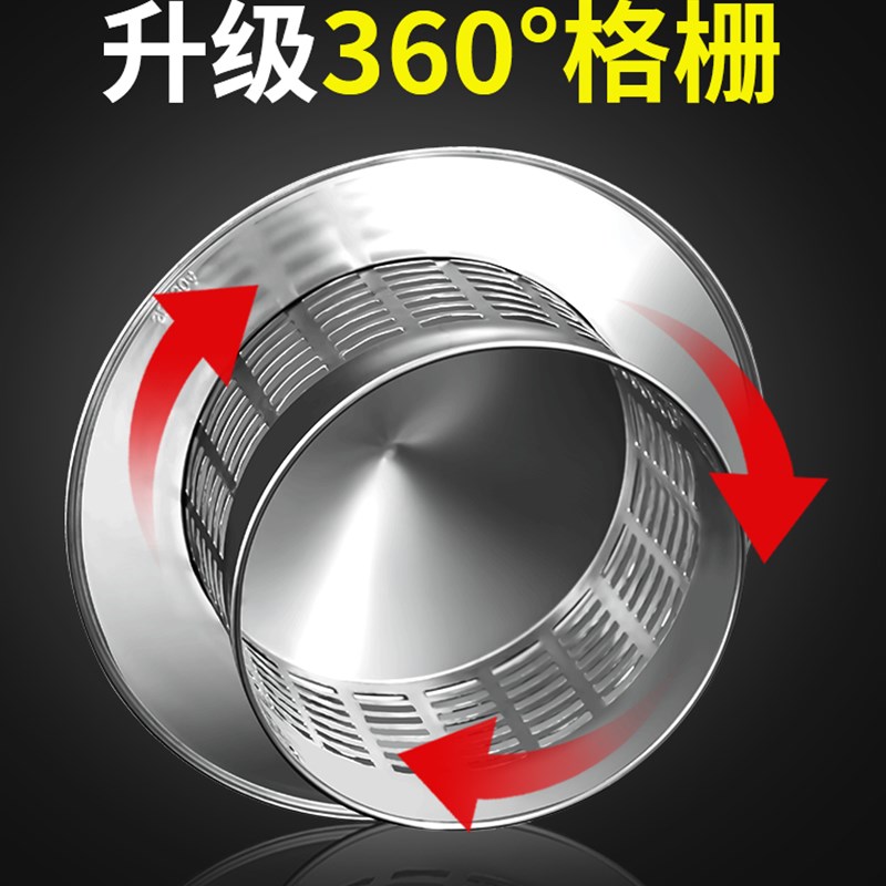 304不锈钢烟囱帽PVC管风帽屋顶天台圆筒室外防雨排风罩防风通风帽