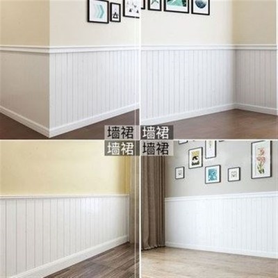 幼儿园墙裙护墙板墙实木桑拿板欧式扣板免漆装饰防火吊顶白色定制