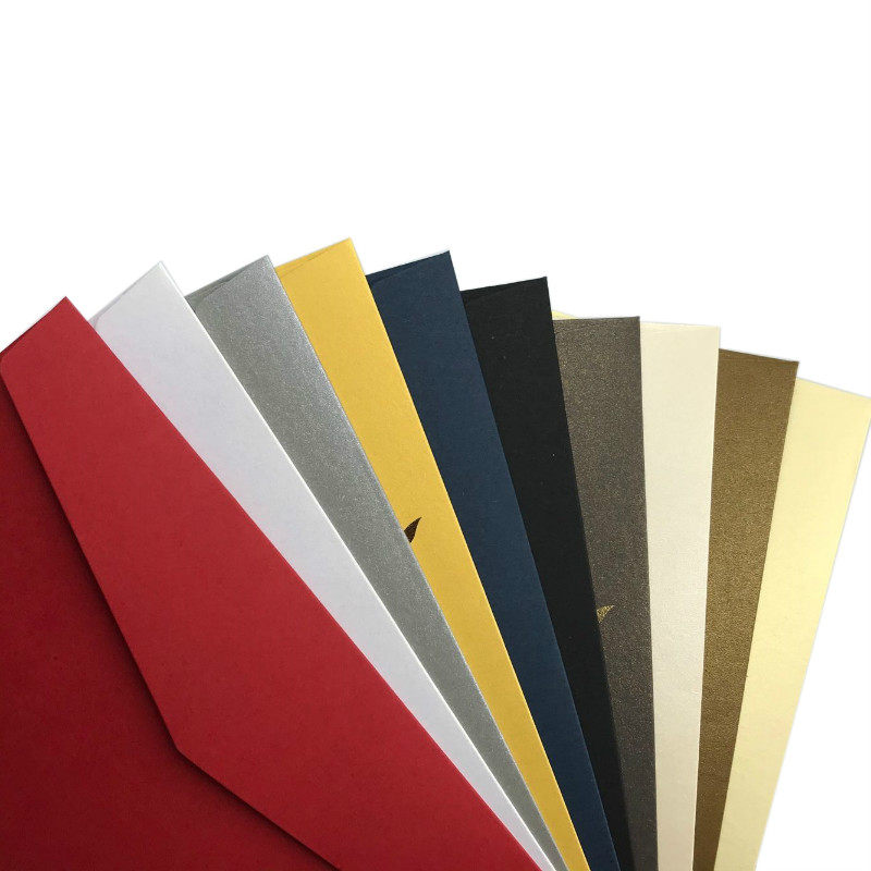 珠光纸信封定制烫金logo加厚商务会议邀请函袋西式信封套印刷订做