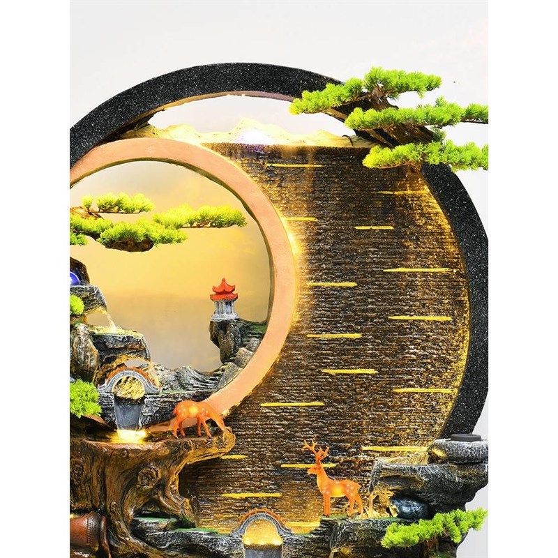 水幕墙假山流g水喷泉摆件流水墙屏风景观室内庭院玄关隔断鱼池造