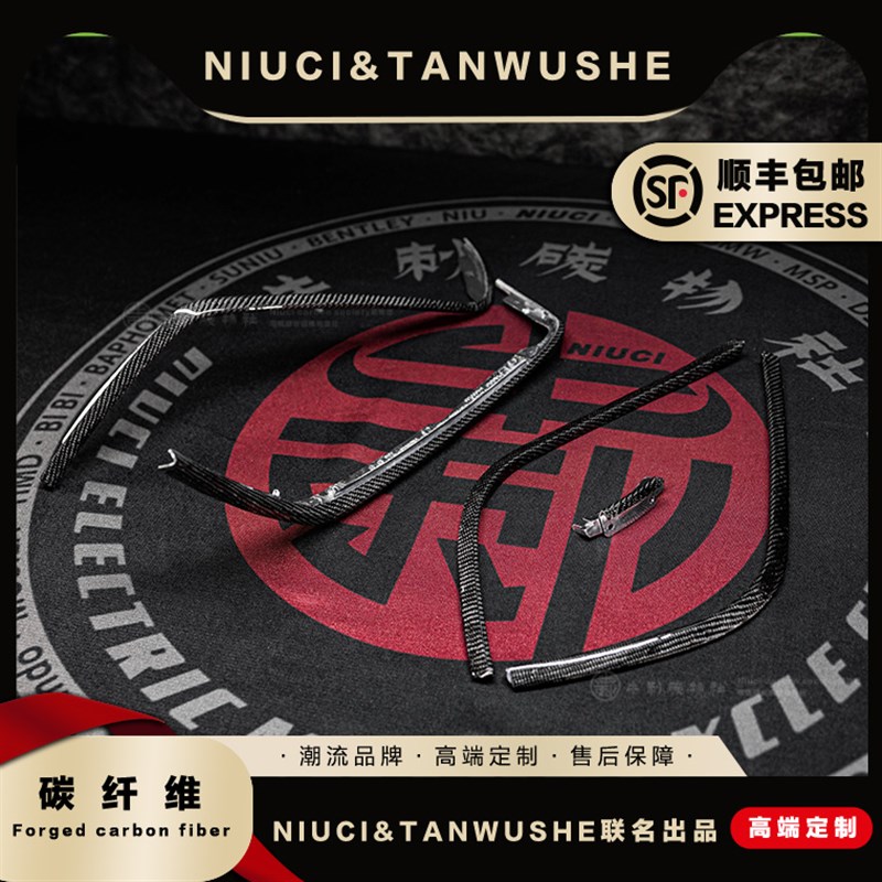 Vespa维斯帕 春天 冲r刺 GTS300边条改装斜纹碳纤维原厂黑化套件