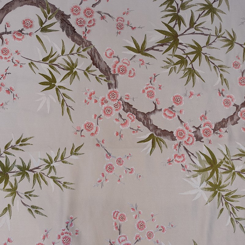 新中式树藤竹梅高精密提花面料红木家具抱枕Q坐垫沙发布家居面料