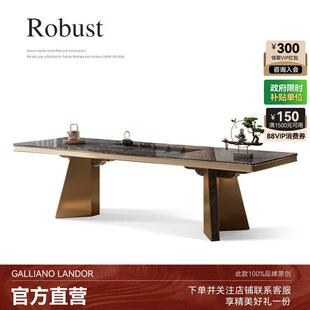 诚骏茶桌茶具套装 大气办公室长型轻奢茶台岩板茶桌椅组合 一体新款