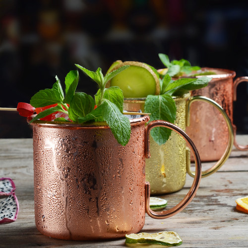 莫斯科骡子鸡尾酒杯 玫瑰金版铜杯Moscow Mule马克杯