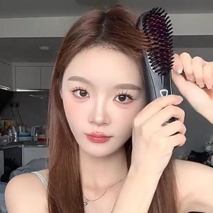 冷风梳高头骨无线充电直发梳负离子不伤害头发便携式无痕蓬松梳子