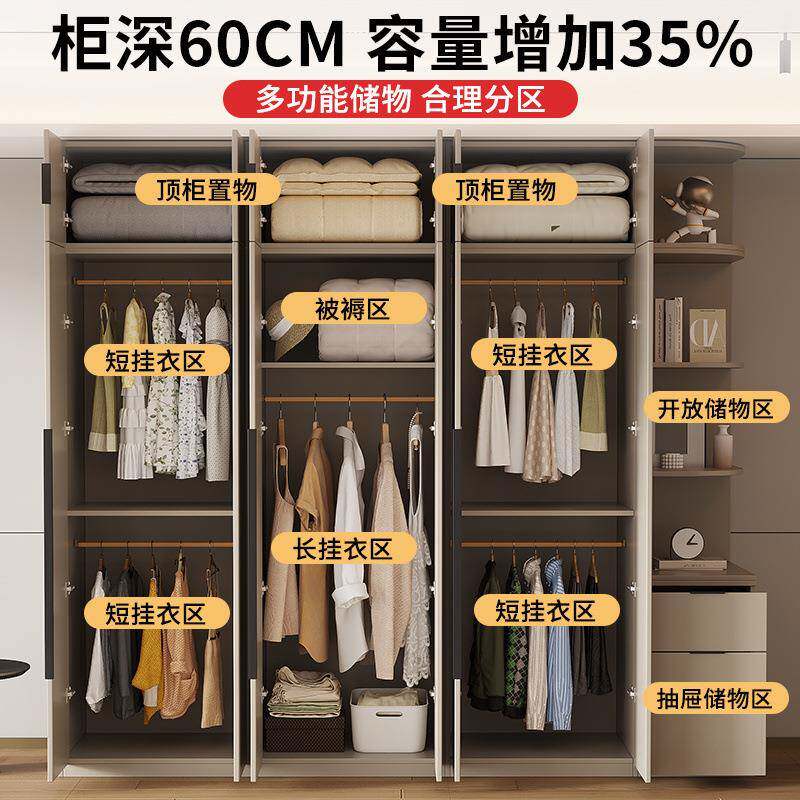 实木家见详情衣柜橱用卧室简易组衣出租房屋用经济型储物儿童装柜