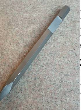六角铣槽尖凿扁凿对面边距S28*400mm电镐头整体六角中间带凹凿子
