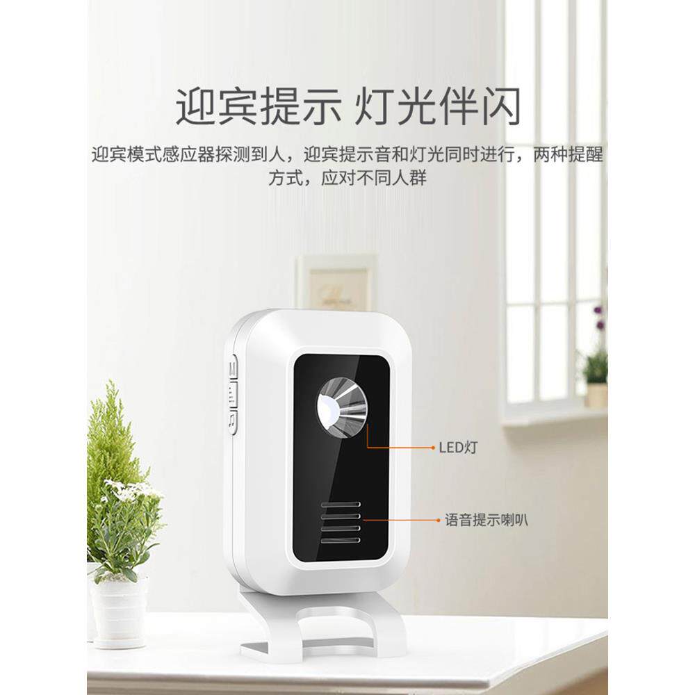 门铃感应器迎宾铺一店拖层楼两开门提SC-KRM7示铃超二市店门口进
