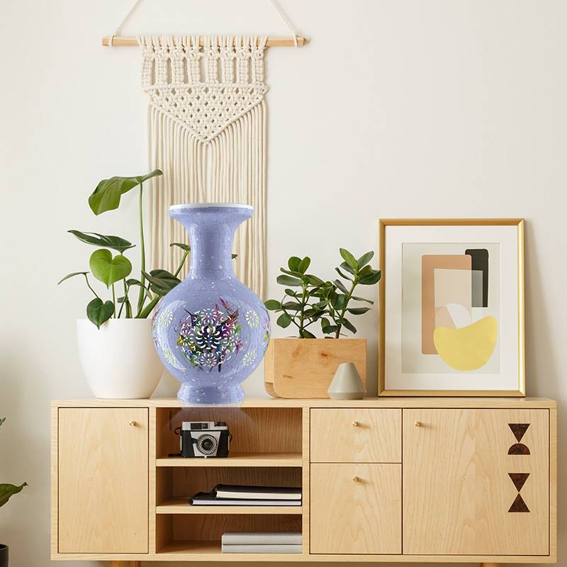 插花陶瓷景德镇瓷器仿古青花瓷花瓶家居客厅装饰工艺品博古架摆件