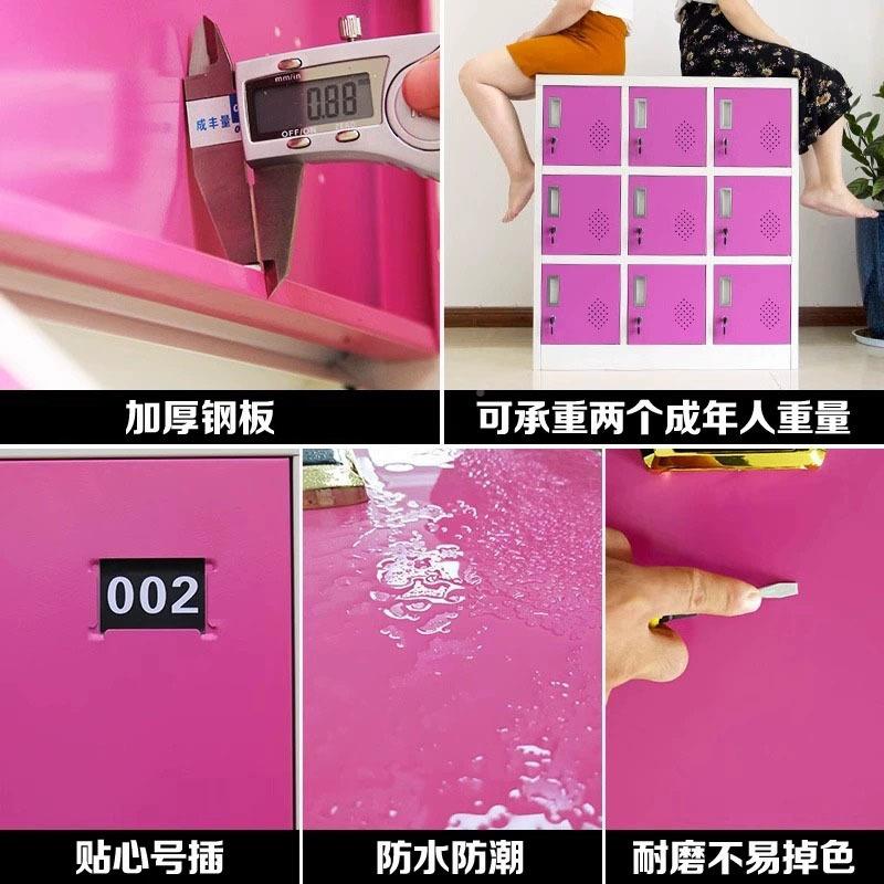 641钢储制书包柜幼园教彩儿色矮柜中小学生带锁室书包收纳柜铁皮