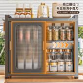 双门推拉式 收盐纳架厨房灶台台MFF调味料开味精佐料分层铁艺置面