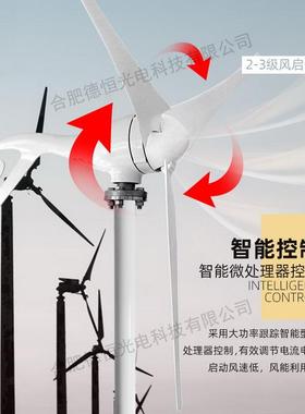 1启2V24V10012V100WW200W300W4风00W风发电机微风动光互补系统力