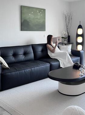 中古风吐司沙黑色简约云豆腐块意极简小户式型客厅朵TDJ直排发三