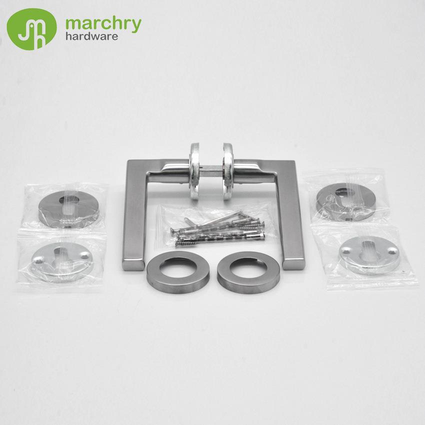 304拉丝不锈钢内卧室门4锁06空心扁管简约门锁执手仿室精MH-0315