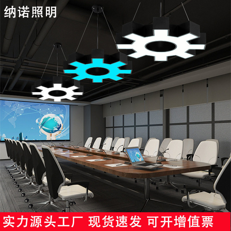 工业风齿轮吊灯办公室健身房网咖超市商铺学校4S店创意个性异形灯
