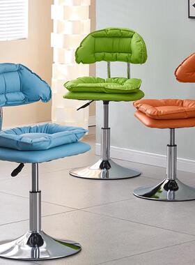 脑吧台椅凳子电椅子用酒吧办AWB公餐椅升降靠背旋转家前台椅洽谈