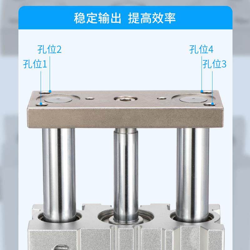磁行可调大三轴杆程气缸带小型气动配件全MGP991MJ12/16/20/2532