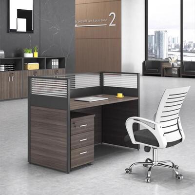 简约公桌屏风隔断公室工位办公桌椅组办合公TRE司双人四办人员电