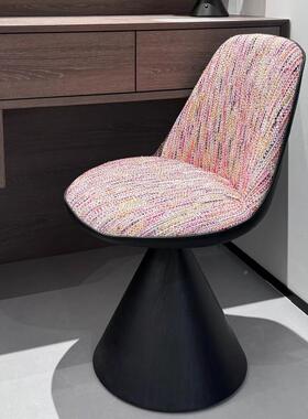 意式旋极师简家用COI靠卧背餐椅可转化妆凳设计室梳妆椅书房书桌