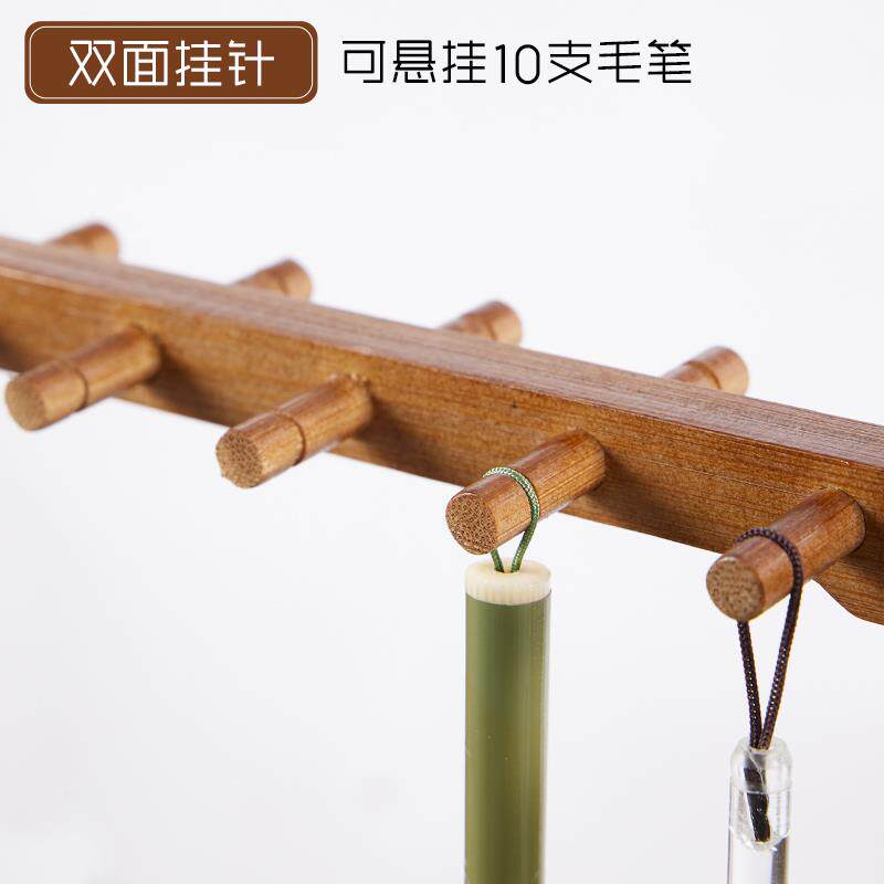 毛笔架毛笔挂架笔笔木架毛笔挂实架子置件物木收纳428书法摆挂架