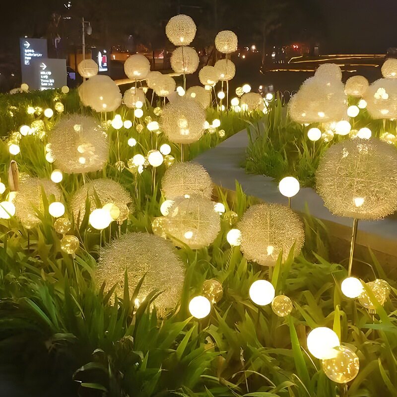 拍照道具球泡地插灯发光婚庆场地布置道具路引灯婚礼堂塑料装饰灯
