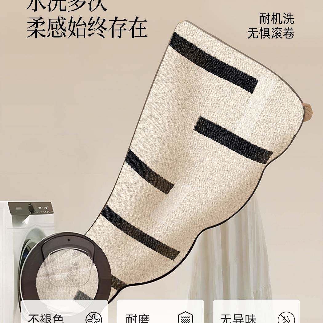 用美式四季通厅防滑沙客发垫垫布轻奢直排一片式异形坐感垫子