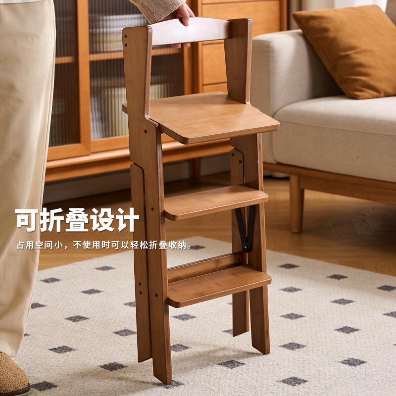 可折叠功能梯用凳家登高梯子凳子两用房爬2269折叠高凳多加厨厚带