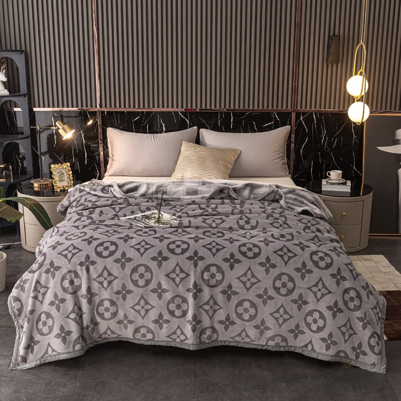 云貂绒毛毯双面绒法兰绒毯子单双人D冬季加厚保暖床单空调盖毯被