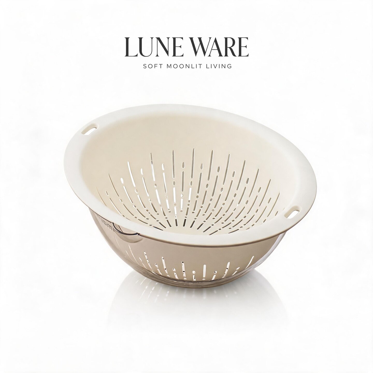 LUNEWARE▪双层沥水篮奶油风
