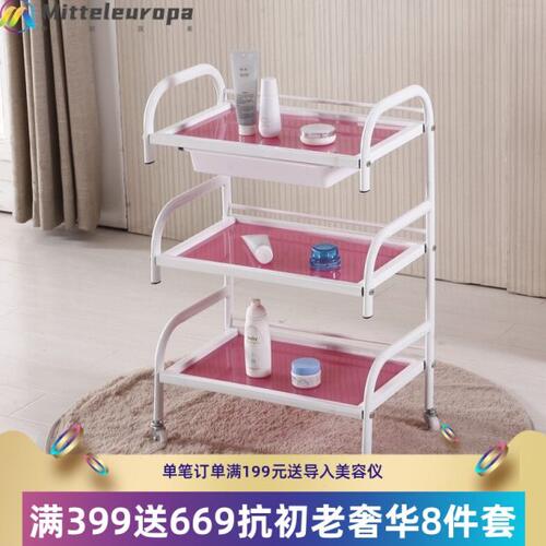 美容小推车美容院推车置物架小气泡仪器架子三层手推多功能工具车