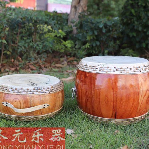 罗冬元高档6.5寸高音原木扁鼓竹钉扁鼓低战鼓 川堂鼓竹钉鼓道士鼓