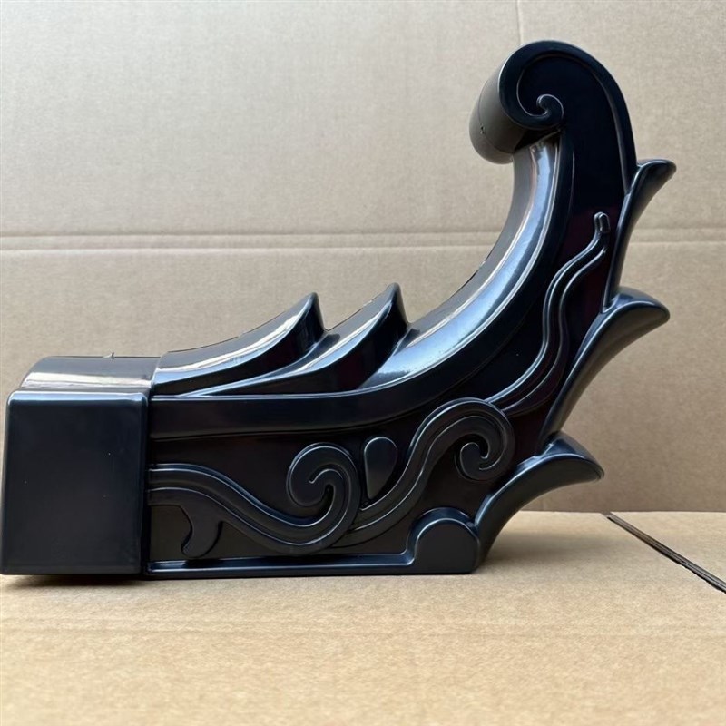 树脂瓦高脊屋顶翘l角脊瓦龙头方形翘角造型龙头仿古瓦翘角树脂翘