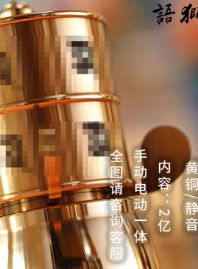 语狮子缩微胶片嘛呢轮黄铜电动转转轮家居摆件慈简插电转动