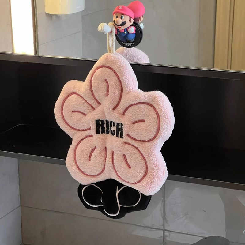【新家的100个快递】有钱花擦手巾挂式可爱厨Q房超强吸水加厚毛巾