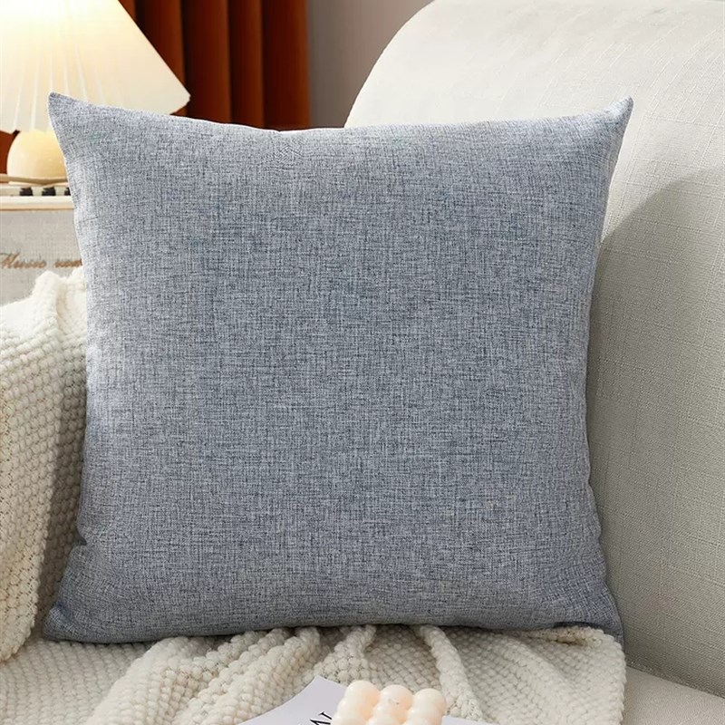 棉麻抱枕沙发客厅靠垫素色正方形B纯色床头靠背垫抱枕套不含芯新