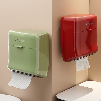 卫生间厕纸盒纸巾盒挂壁挂式手y纸卷纸筒卫生纸放置物架厕所抽纸
